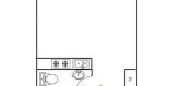 地铁口 江桥万达广场 63平精装修 可注册 全套家具拎包入住 平面图